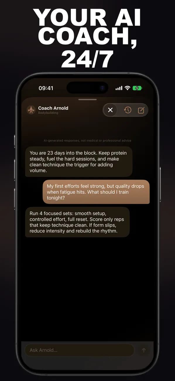 Bodybuilding AI: Coach app screen 3